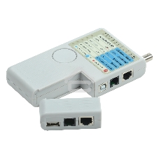 Тестер для витой пары ITK 4в1 RJ45/RJ11/BNC/USB с элем. пит.