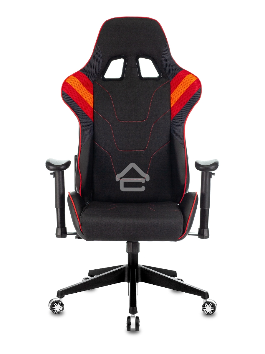 Кресло игровое Бюрократ VIKING 4 AERO RED две подушки черный/красный искусст.кожа/ткань