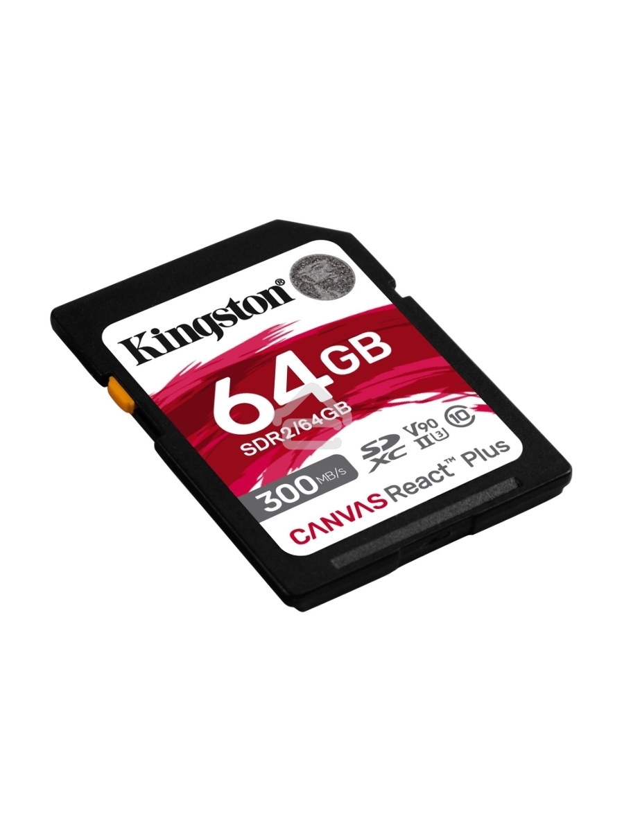 Флеш карта SDHC 64Gb Kingston SDHC, UHS-I Class U3 V90, чтение: 300Мб/с, запись: 260Мб/с <SDR2/64GB>