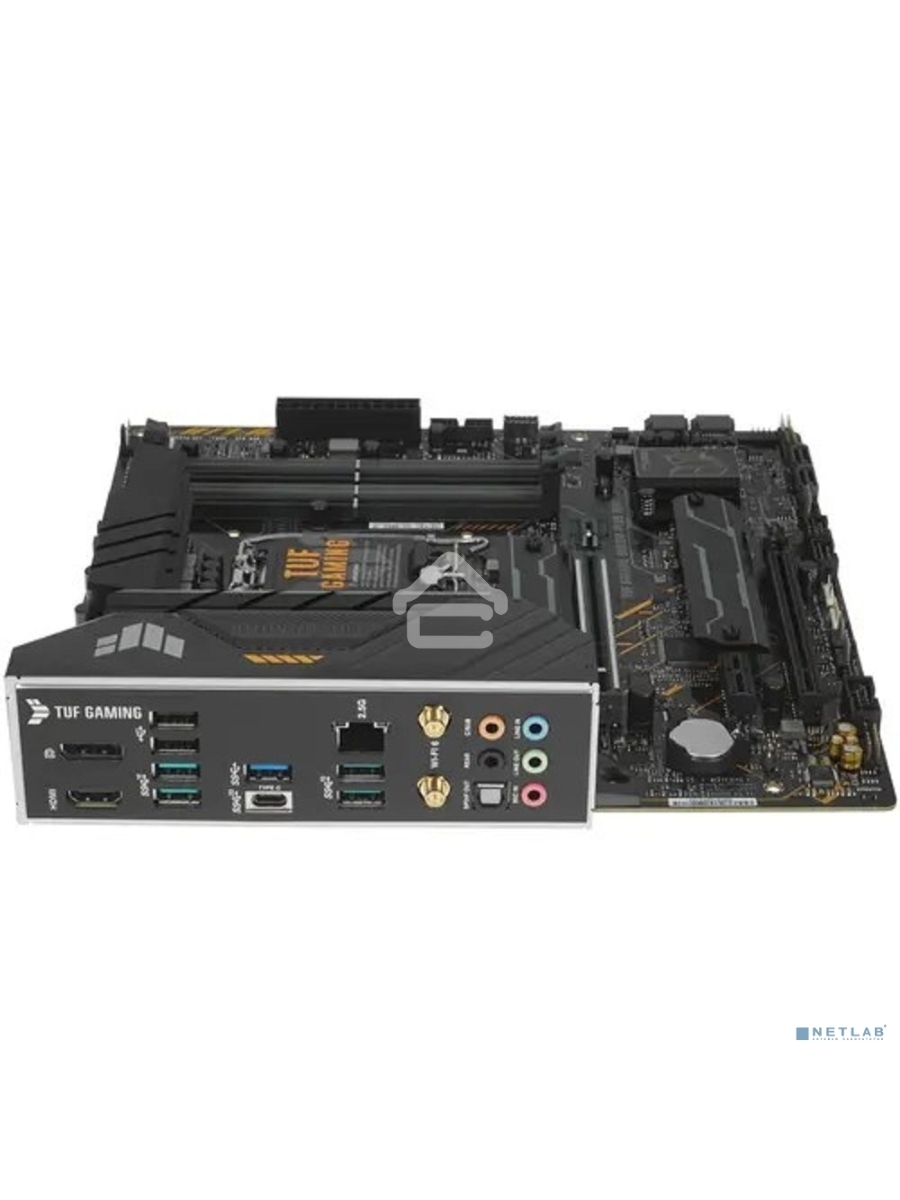 Материнская плата ASUS TUF GAMING B660M-PLUS WIFI, LGA 1700, Intel B660, 4xDDR5, 4xSATA, 2xM.2, 1xPCIe 5.0 x16, 1xPCIe 3.0 x4, 1xPCIe x1, 1xDP, 1xHDMI, 1x 2.5Gb LAN, 4xUSB-A 3.2 Gen 2, 1xUSB-A 3.2 Gen 1, 2xUSB 2.0, 1xUSB-C 3.2 Gen 2x2, 5x3.5 мм, 7.1, mATX