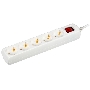 Сетевой удлинитель IEK У05В WYP10-10-05-07-ZK-G, 7м, 5 розеток, белый