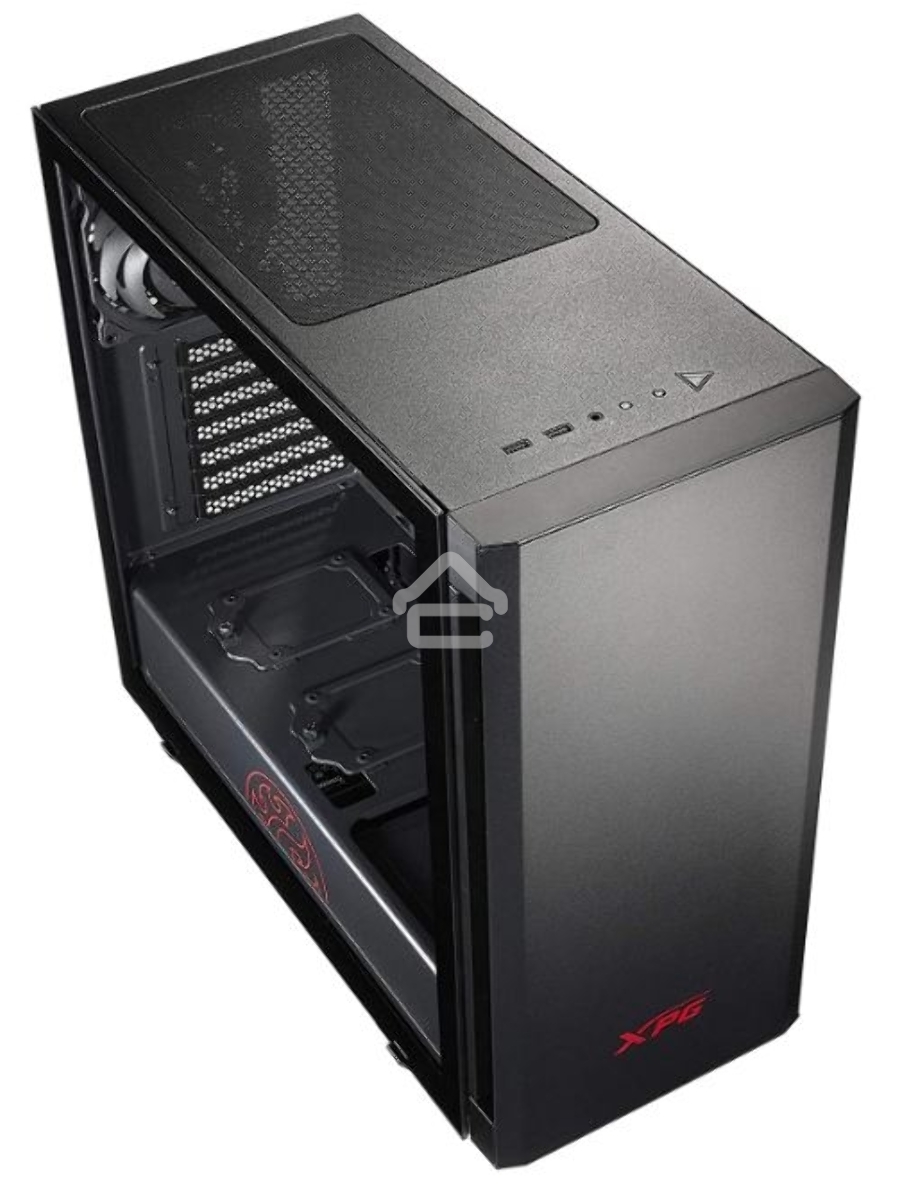 Компьютерный корпус XPG INVADER-BLACKCOLOR BOXWORLDWIDE (ATX, подсветка ARGB, 2 вентилятора 120мм, стеклянная боковая панель, черный)