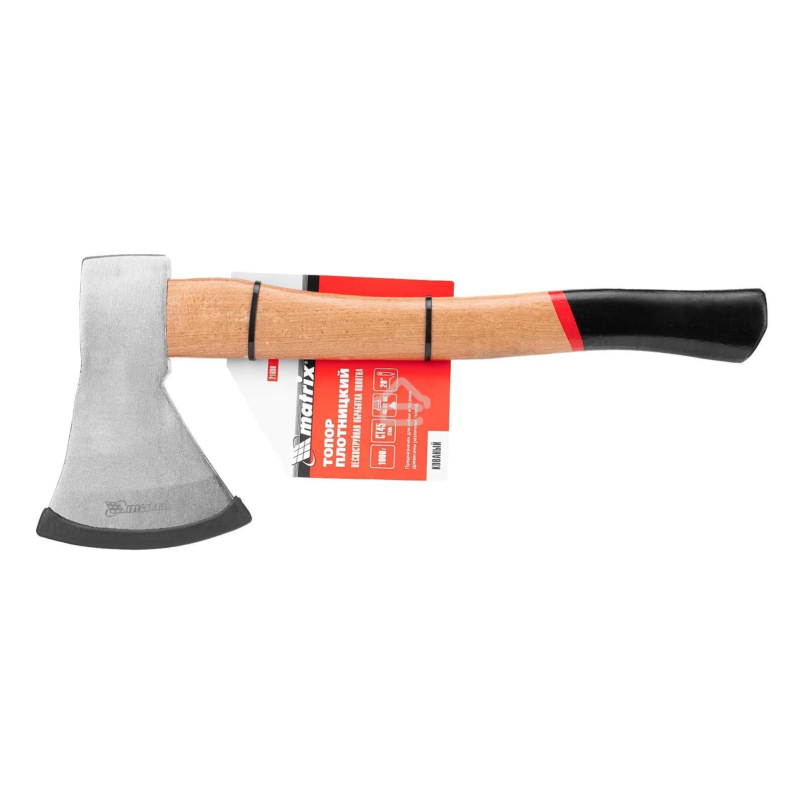 Топор плотницкий Matrix, кованый, деревянная рукоятка,1000гр.,пескоструйная обработка полотна