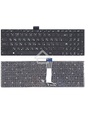 Клавиатура для ноутбука Asus X502 X502CA X502C черная (плоский Enter)