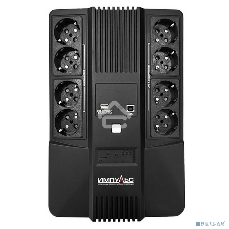 Источник бесперебойного питания Импульс Мастер, Интерактивная, 800 VA / 480 W, Tower, Schuko, LED, USB, USB CHRG