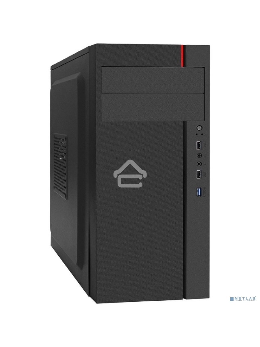Компьютерный корпус Miditower ExeGate AA-440U (ATX, без БП, 2*USB+1*USB3.0, аудио, черный)