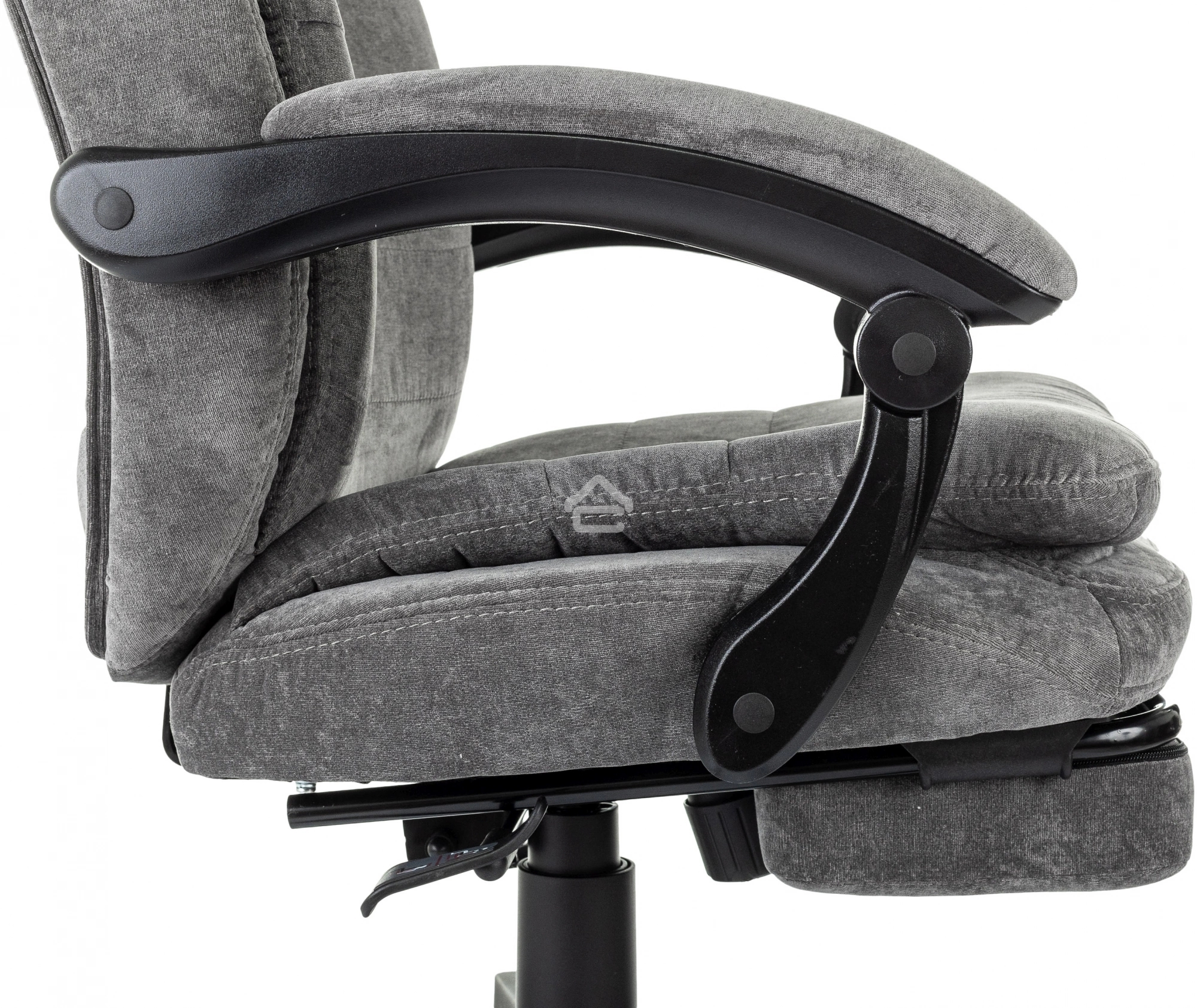 Кресло руководителя Бюрократ T-9950MSG-F Fabric серый Light-19, крестов. пластик, подст. для ног