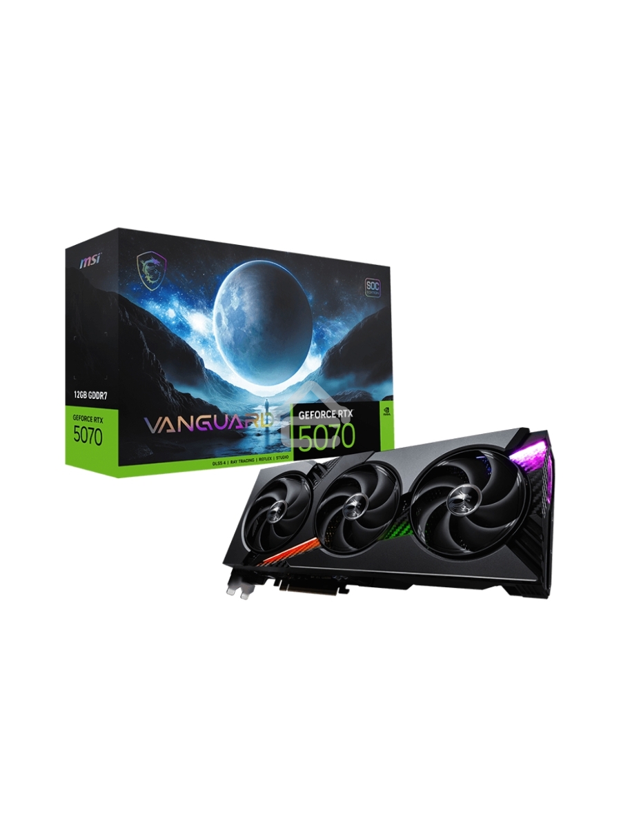 Видеокарта MSI RTX5070 VANGUARD SOC 12GB GDDR7 192bit 3xDP HDMI 3FAN RTL