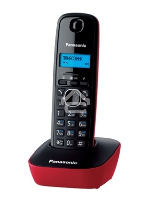 Телефон беспроводной (DECT) Panasonic KX-TG1611RUR (красный) {АОН, Caller ID,12 мелодий звонка,подсветка дисплея,поиск трубки}