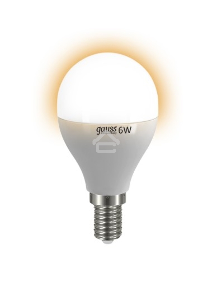 Лампа GAUSS LED Elementary Globe 6W E14 2700Kарт.LD53116
