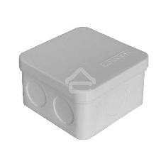 Коробка распр. ОП 75х75х45 7 выходов без гермовводов IP54 крышка защелкивающаяся сер. Epplast 225332