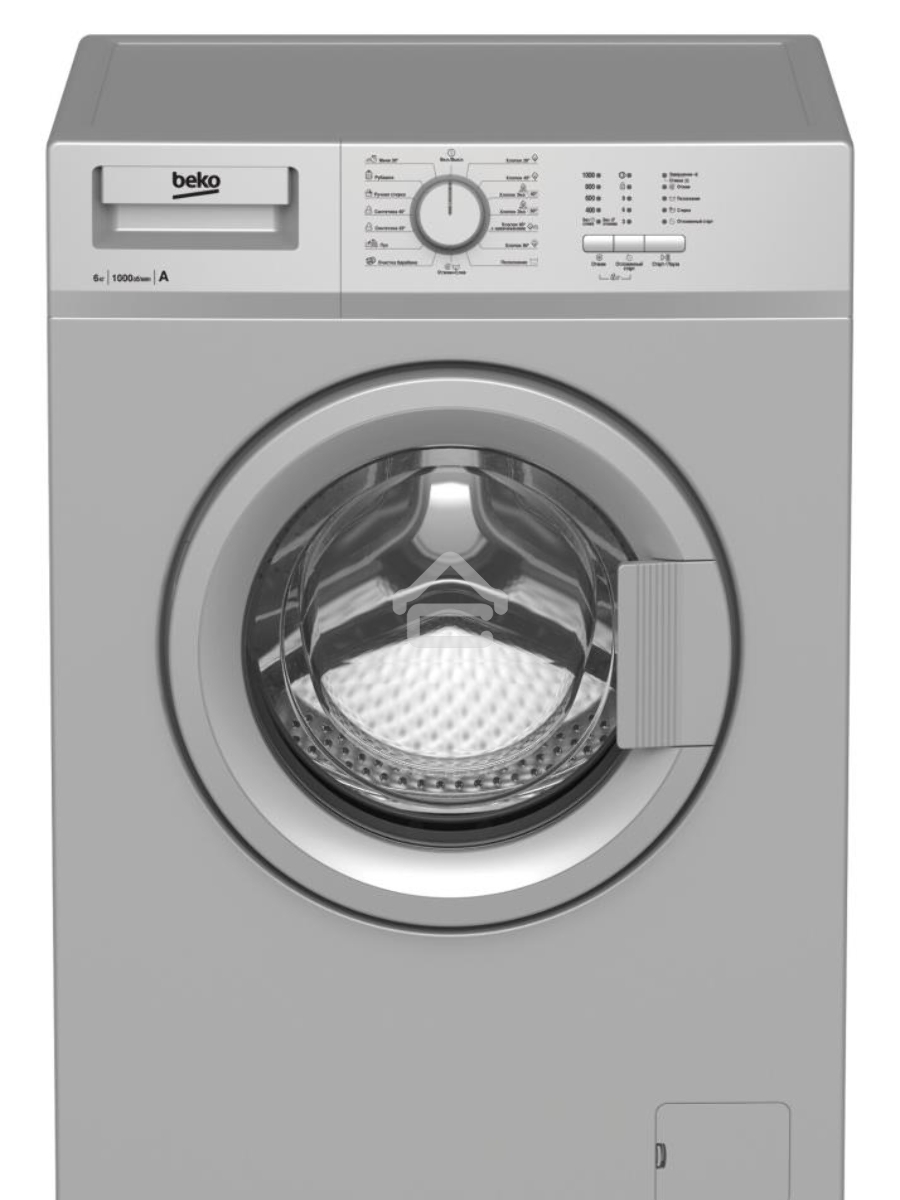 Стиральная машина Beko WRE 65P1 BSS серебристый, загрузка фронтальная 6 кг, 1000 об/мин., класс: А