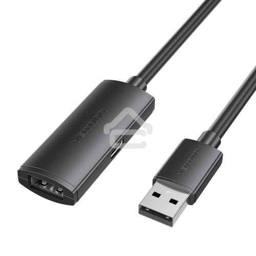 Активный кабель-удлинитель Vention USB 2.0 AM/AF с усилителем - 20м черный