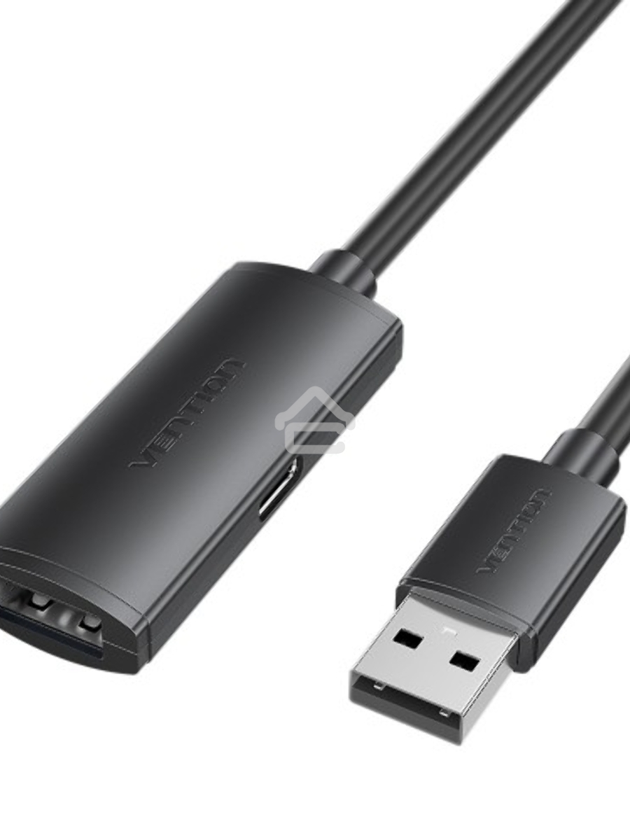 Активный кабель-удлинитель Vention USB 2.0 AM/AF с усилителем - 20м Черный
