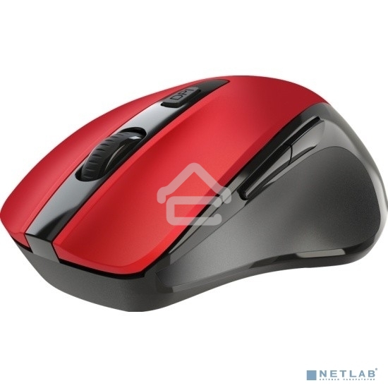 Мышь беспроводная Defender Prime MB-053 красный, 1600 dpi, радиоканал, USB, кнопки - 6