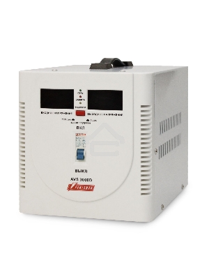 Стабилизатор напряжения Powerman AVS 3000D White (3000ВА, 16А, КПД 98%,циф. индикация вх./вых. напряж.)