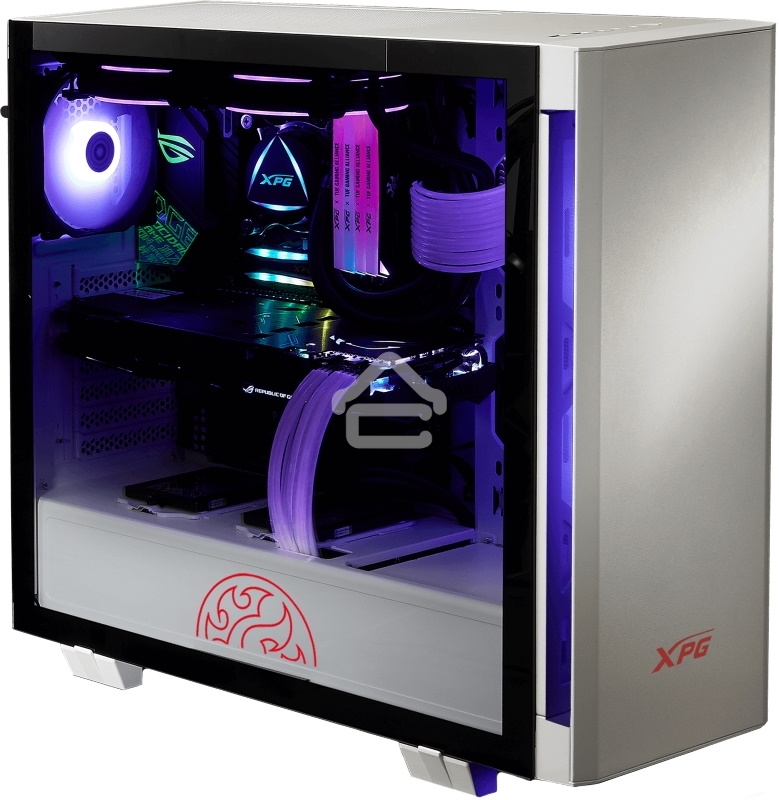 Компьютерный корпус XPG INVADER-WHITECOLOR BOXWORLDWIDE (ATX, подсветка ARGb, 2 вентилятора 120мм, стеклянная боковая панель,белый)