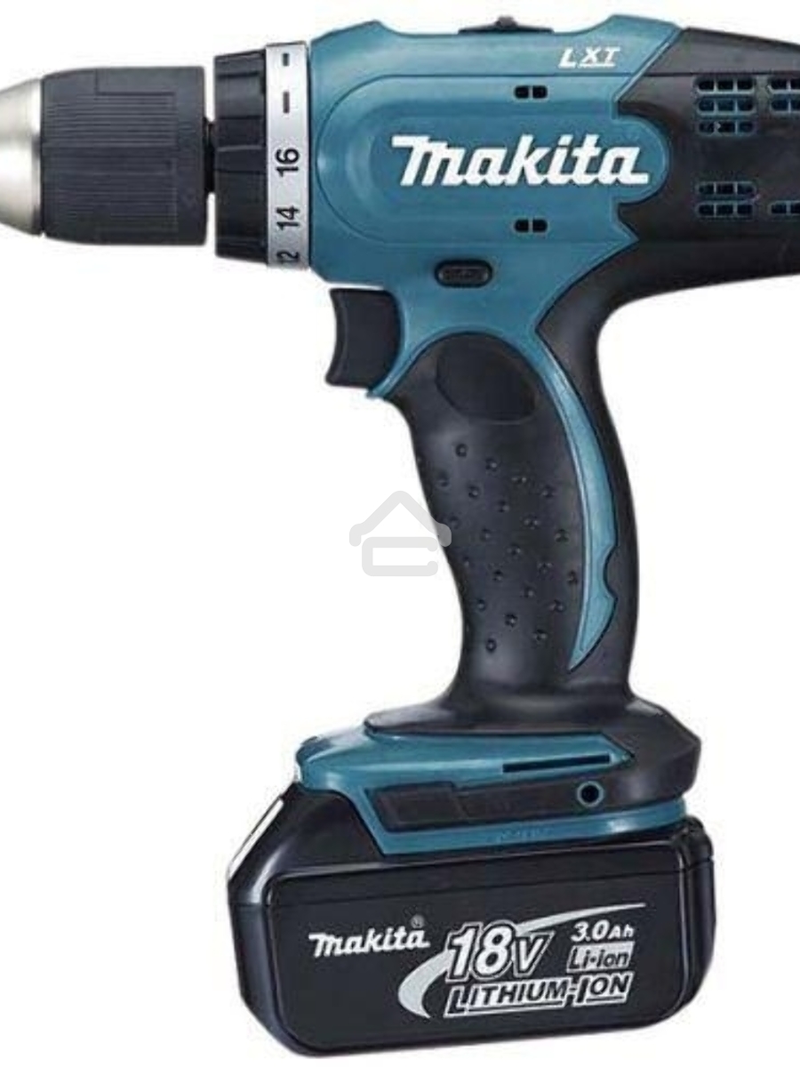 Дрель-шуруповерт Makita DDF453RFE, Аккумуляторная, 18В, 2 АКБ, Кейс