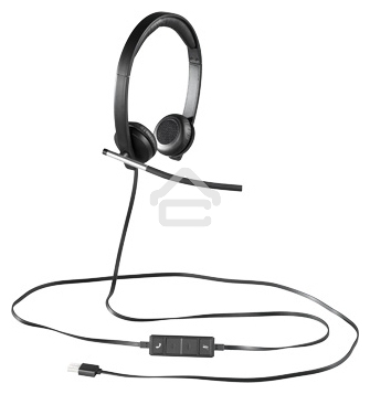 Наушники с микрофоном Logitech H650E черный 1.1м 981-000519