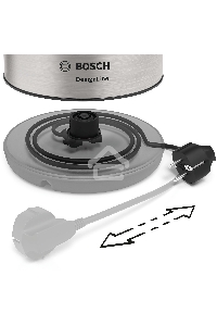 Чайник электрический Bosch TWK3P420 1.7л. 2400Вт черный (корпус: нержавеющая сталь)