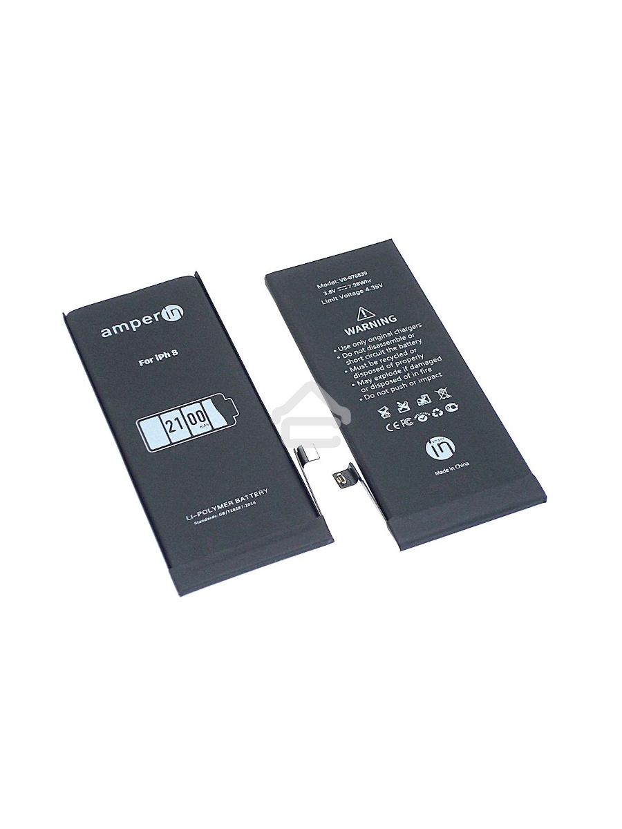 Аккумуляторная батарея Amperin для Apple iPhone 8 3,82V 2100mAh