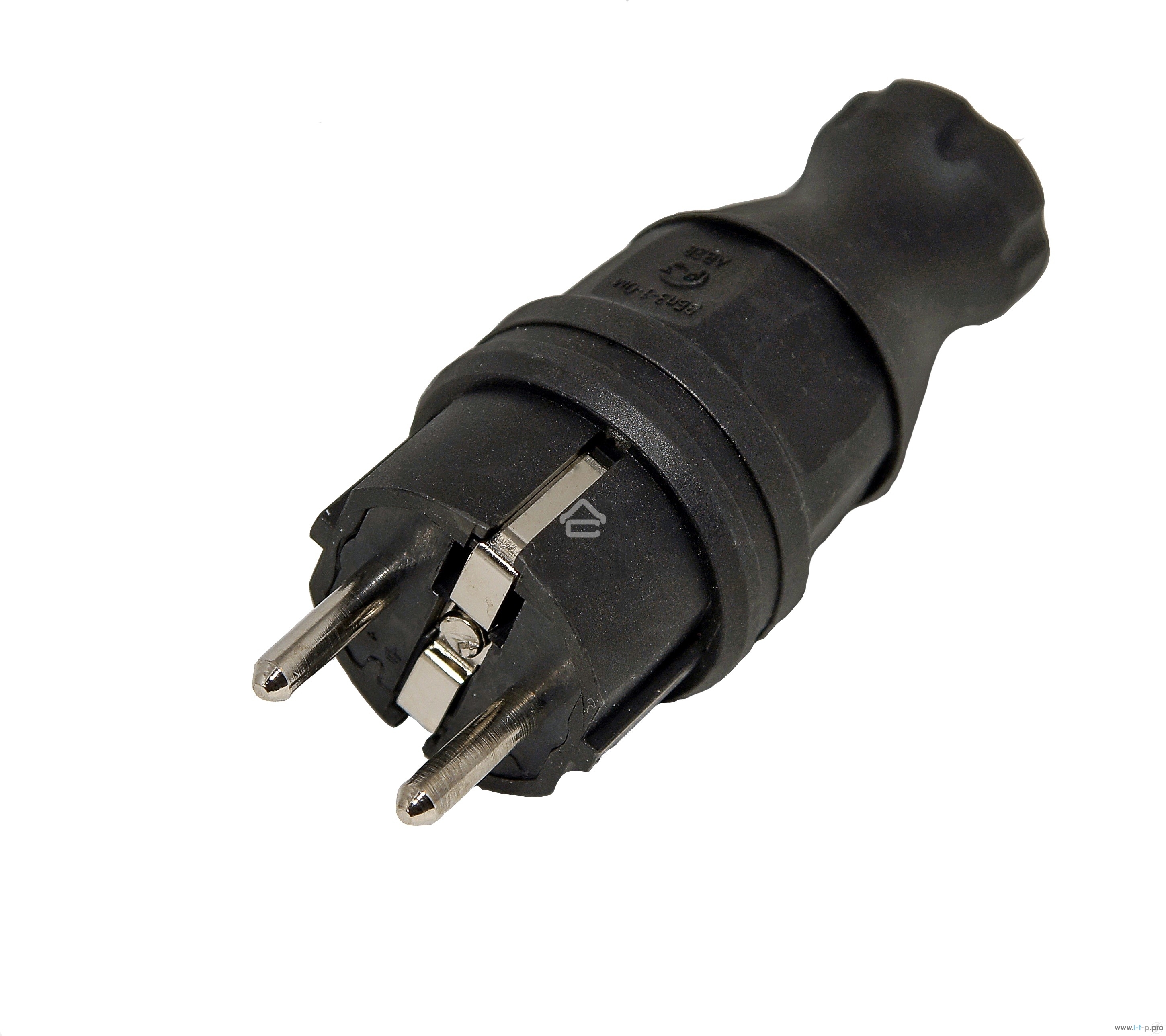 Вилка прямая EKF RPS-011-16-230-44 каучуковая 230В, 2P+PE, 16A, IP44 EKF PROxima