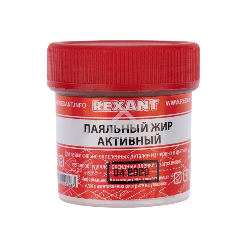 Флюс для пайки Rexant, паяльный жир АКТИВНЫЙ, 20 мл, банка