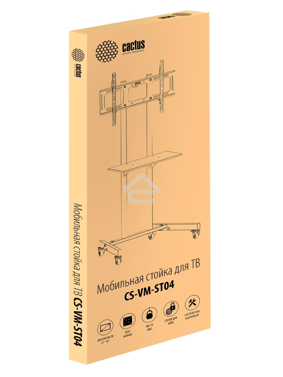 Стойка для телевизора Cactus CS-ST04 черный 37