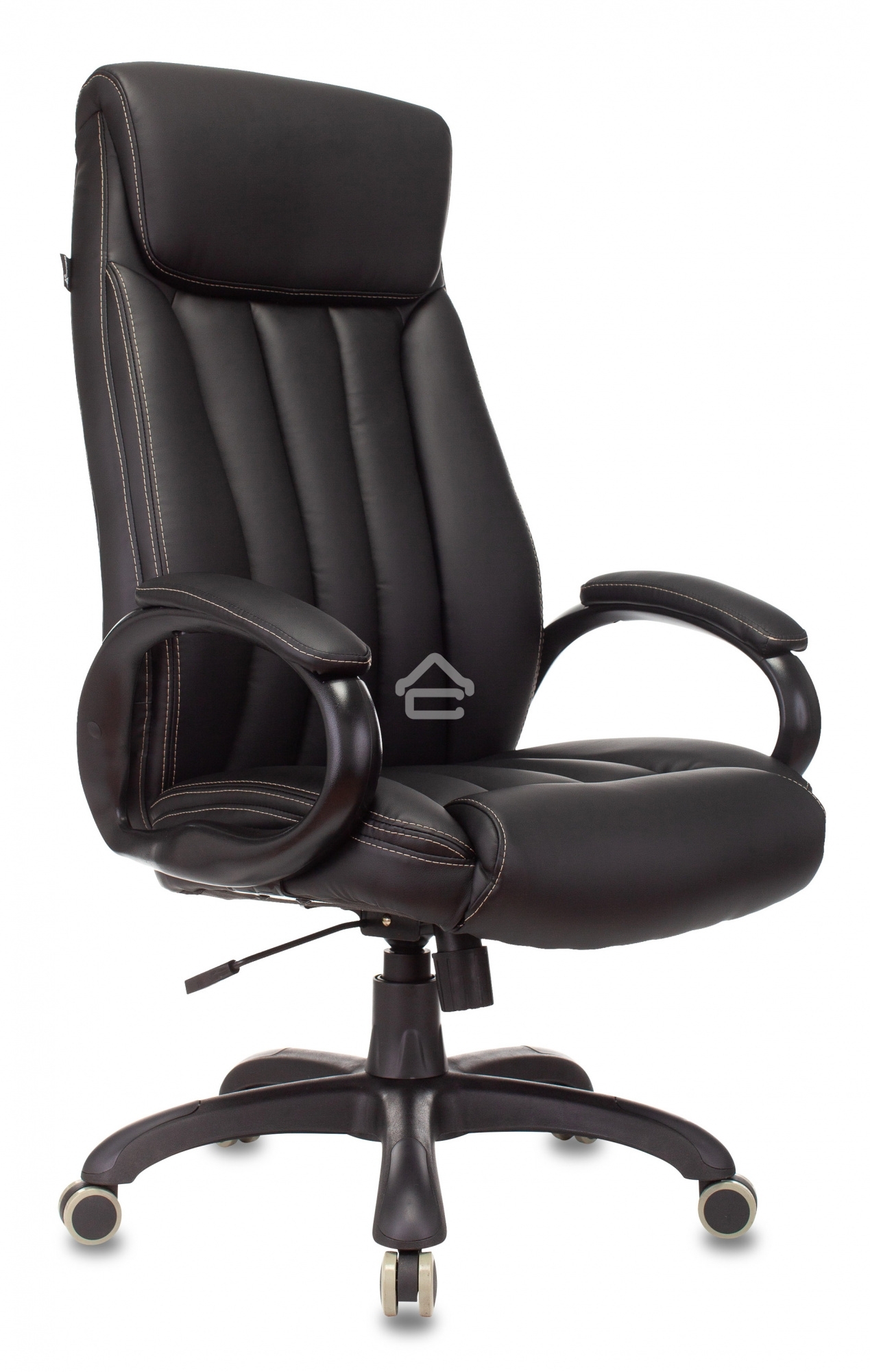 Кресло руководителя Бюрократ T-9922N Leather Venge Black черный, эко.кожа, крестовина пластик