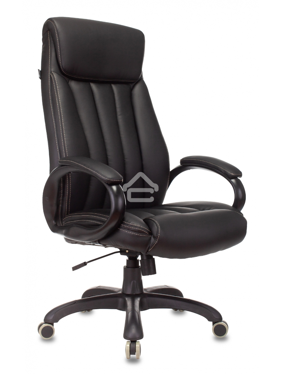 Кресло руководителя Бюрократ T-9922N Leather Venge Black черный, эко.кожа, крестовина пластик
