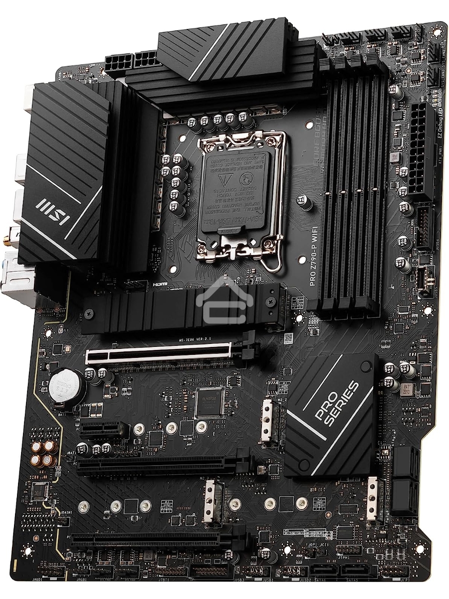 Материнская плата MSI PRO Z790-P WIFI, LGA 1700, Intel Z790, 4xDDR5, 6xSATA, 4xM.2, 1xPCIe 5.0 x16, 1xPCIe 4.0 x16, 1xPCIe 3.0 x16, 1xPCIe x1, 1xHDMI, 1xDP, 1x2.5Gb LAN, 4xUSB-A 2.0, 2xUSB-A 3.2 Gen 1, 1xUSB-A 3.2 Gen 2, 1xUSB-C 3.2 Gen 2x2, 6x3.5мм, 7.1,