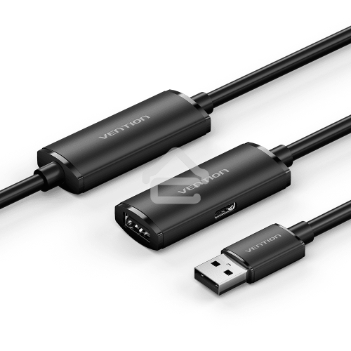 Активный кабель-удлинитель Vention USB 2.0 AM/AF с усилителем - 20м черный