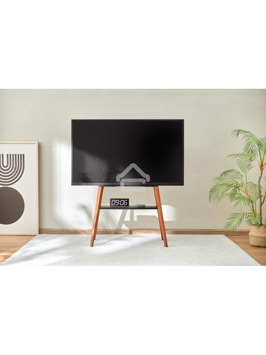 Подставка для телевизора Cactus CS-ST3645BKWN черный/орех 43