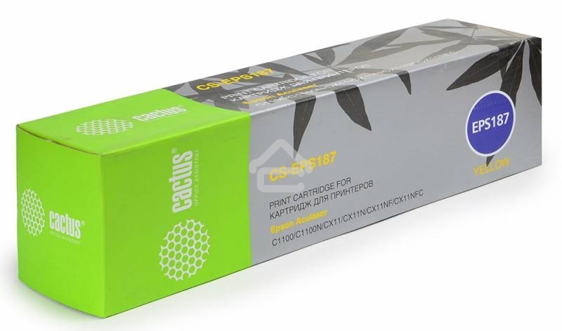 Картридж лазерный Cactus CS-EPS187 желтый (4000 стр) для Epson AcuLaser C1100/C1100N/CX11/CX11N/CX11NF/CX11NFC