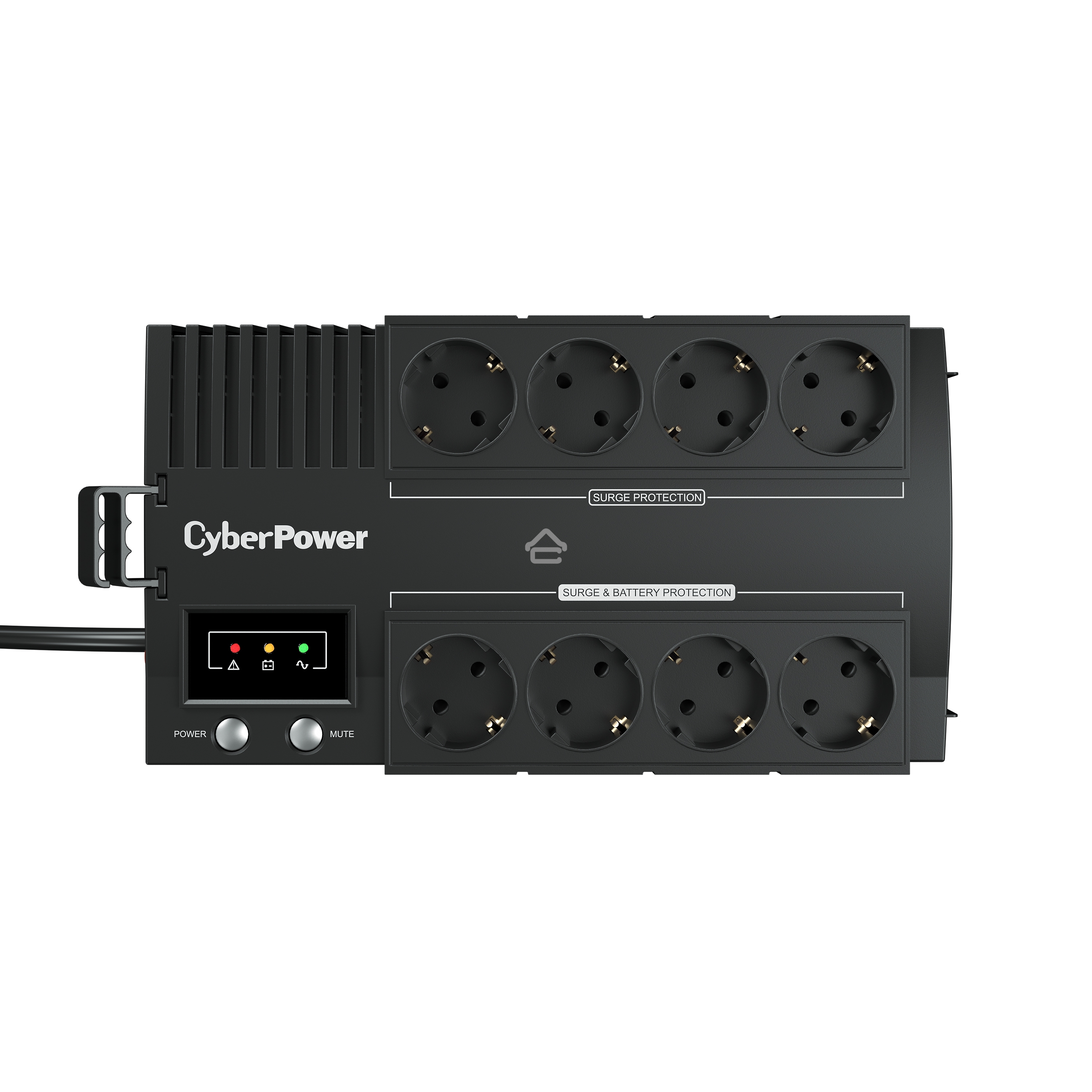 Источник бесперебойного питания CyberPower BS850E NEW линейно-интерактивный 850ВА/480Вт, 4+4 евророзетки, USB UPS Line-Interactive CyberPower BS850E NEW 850VA/480W USB (4+4 EURO)