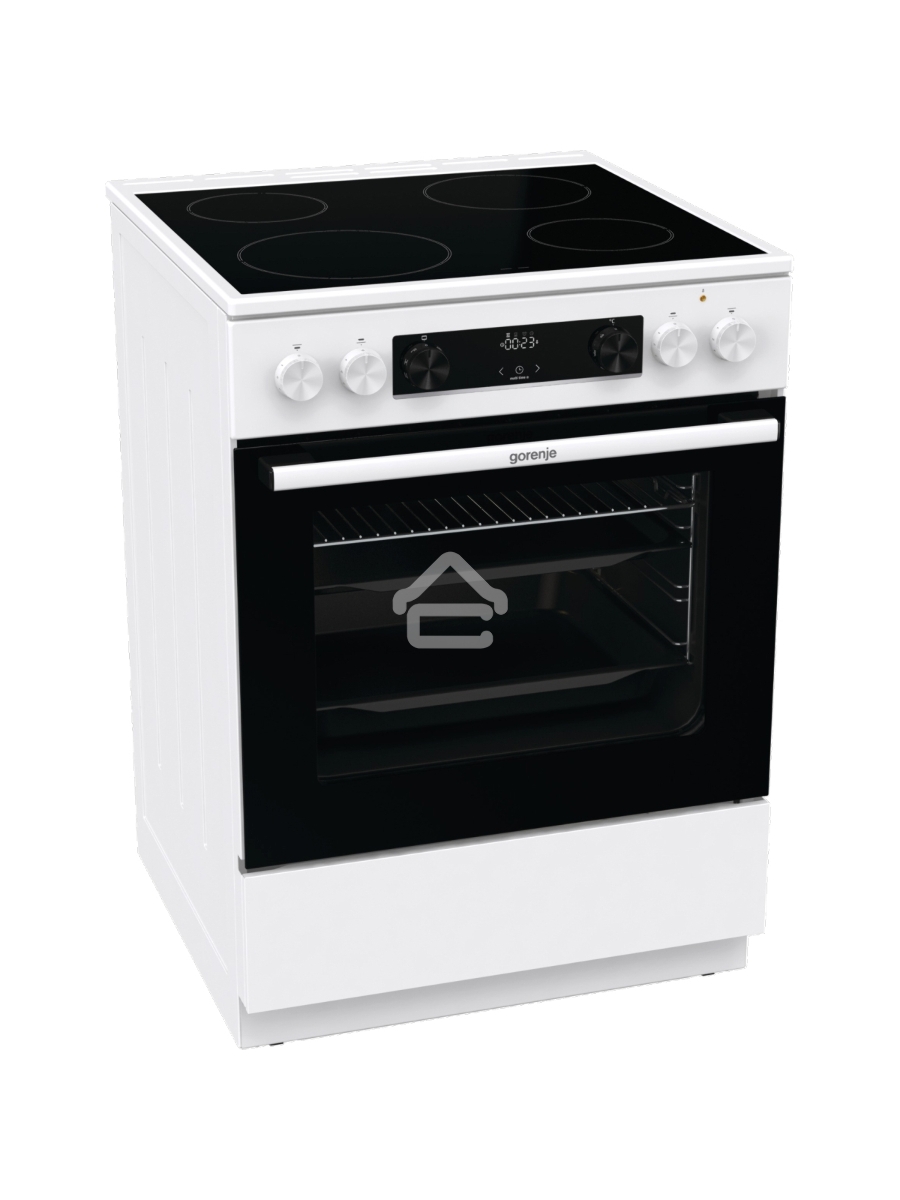 Плита электрическая Gorenje GEC6C40WD белый, конфорок 4 электрических, духовка 71 л, 60 см x 85 см x 60 см