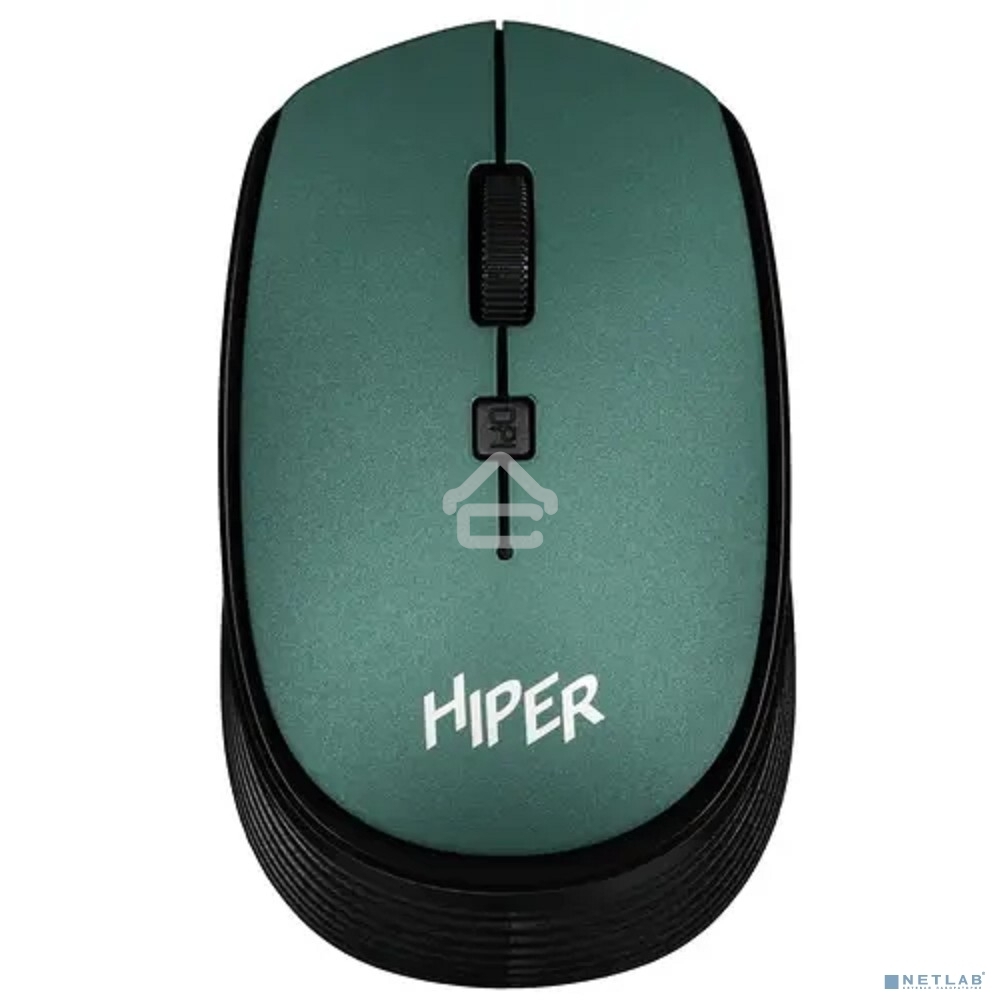 Мышь беспроводная HIPER HOMW-084 зеленый, 1600 dpi, радиоканал, USB, кнопки - 4