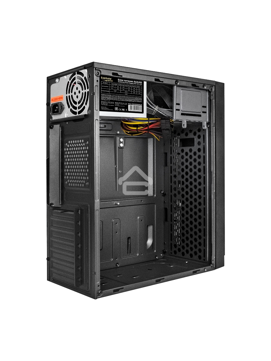 Корпус Minitower ExeGate EX291146RUS BAA-105U2-01-AAA400 (mATX, БП AAA400 с вент. 8см, 2*USB+2*USB3.0, аудио, черный)