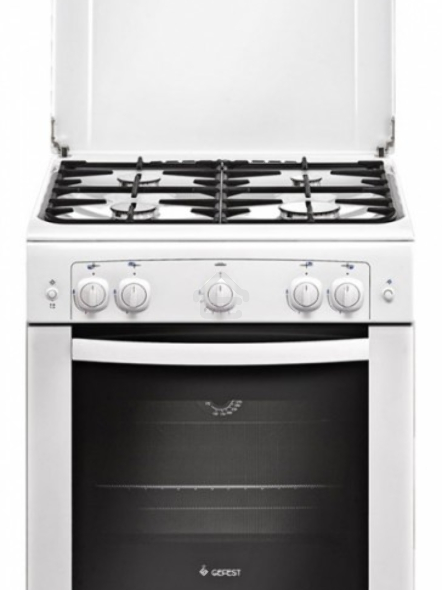Плита газовая Gefest ПГ 6100-01 белый, конфорок 4 шт, духовка 52 л, 60 см x 85 см x 60 см