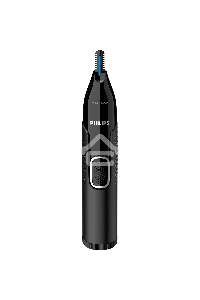 Триммер Philips для носа и ушей, черный, корпус - пластик, 3 насадки-гребня, насадка - триммер, щеточка для очистки, мягкий чехол, батарейка