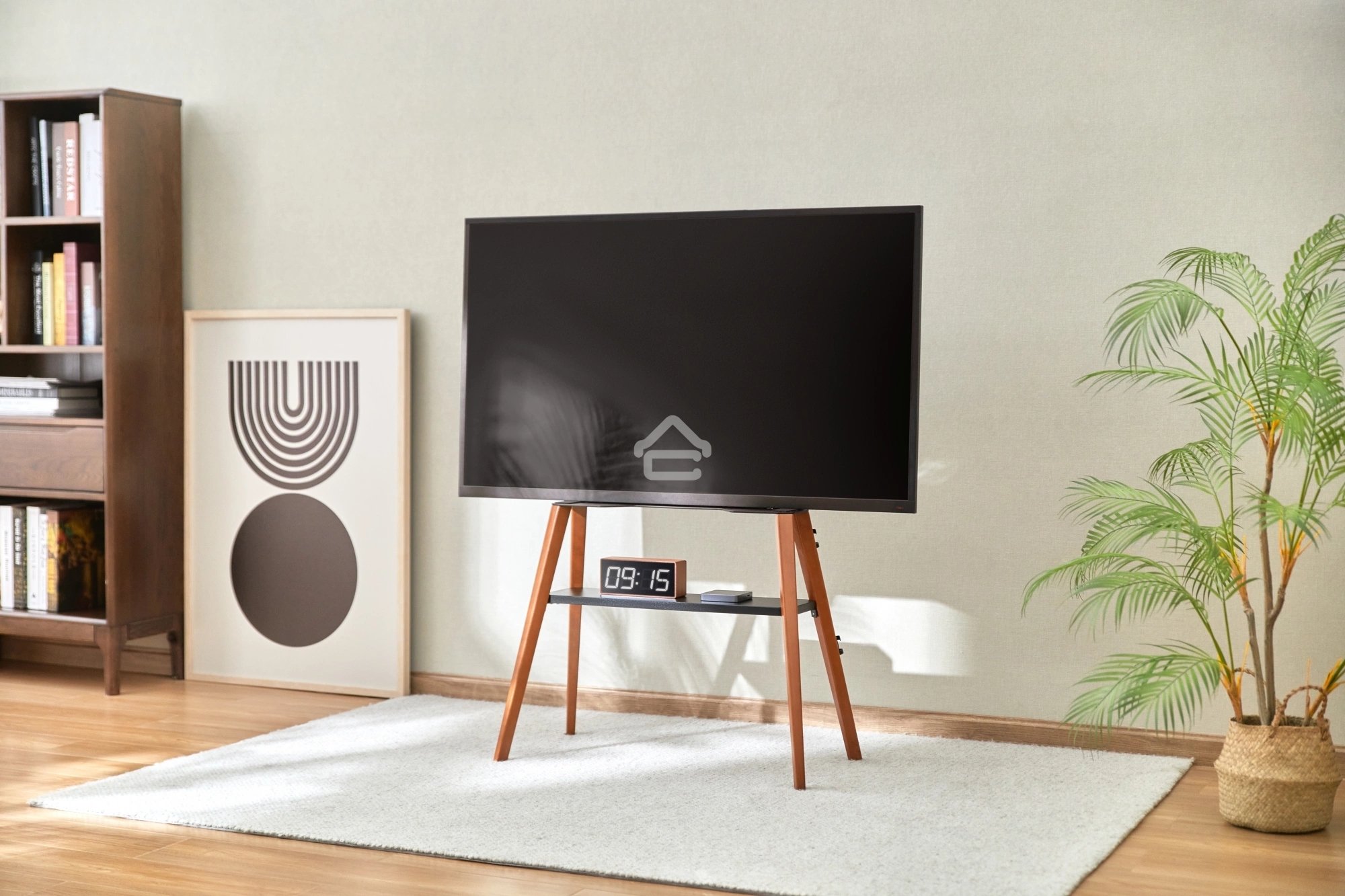 Подставка для телевизора Cactus CS-ST3645BKWN черный/орех 43