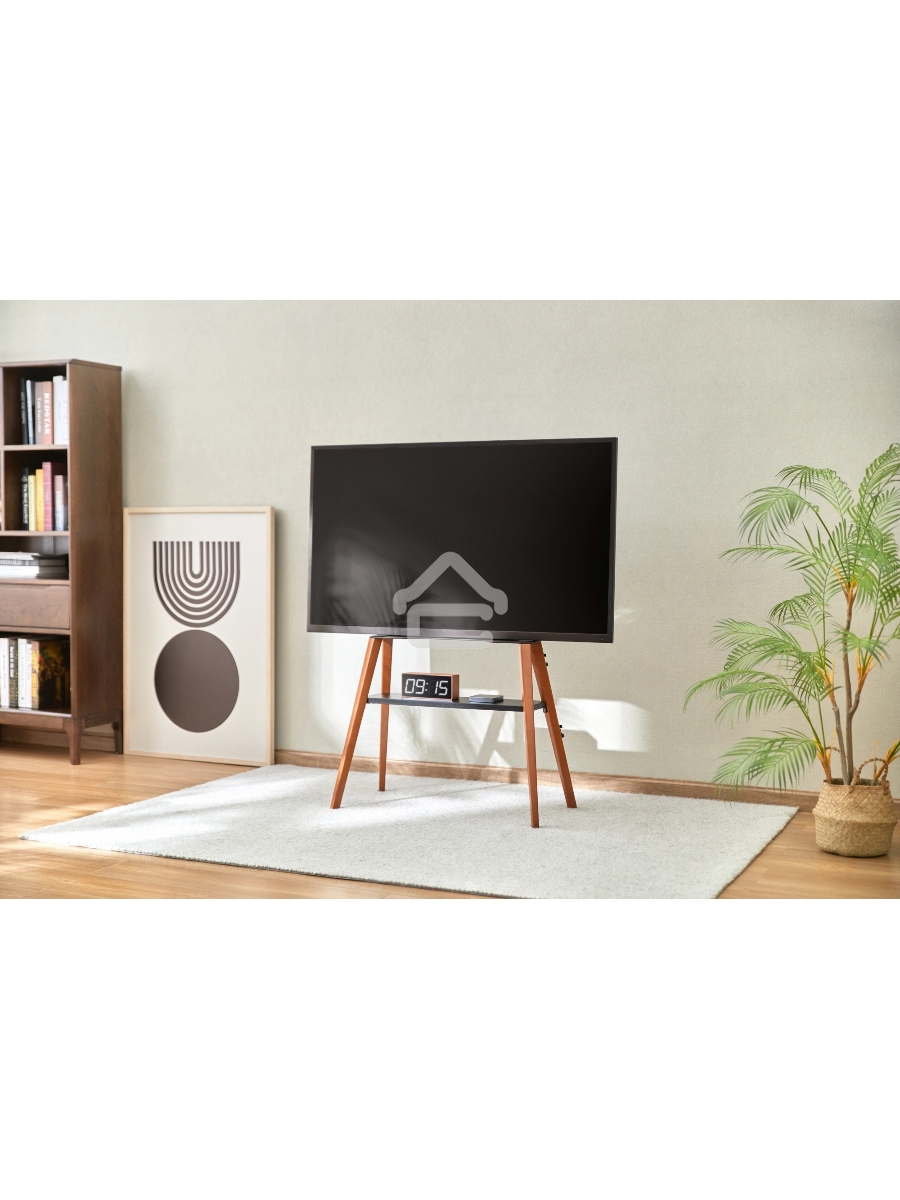 Подставка для телевизора Cactus CS-ST3645BKWN черный/орех 43