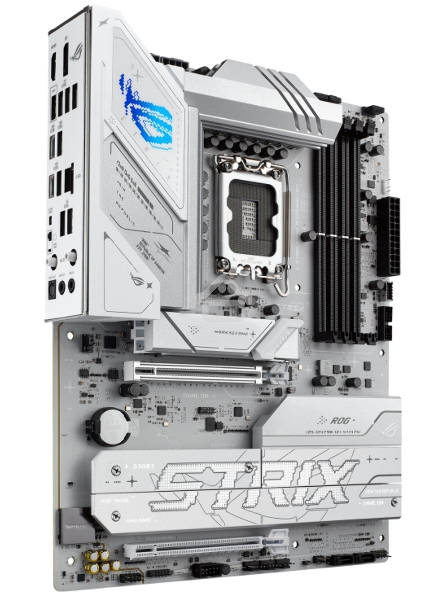 Материнская плата ASUS ROG STRIX B860-A GAMING WIFI, LGA1851, Intel B860, 4xDDR5, 4xSATA, 4xM.2, 2xPCIe 5.0 x16, 1xDP, 1xHDMI, 1x2.5Gb LAN, Wi-Fi, Bluetooth, 4xUSB 2.0, 2xUSB 3.2 Gen 1, 3xUSB 3.2 Gen 2, 1xUSB 4, 2xUSB-C, 3x3.5 мм, 7.1, ATX