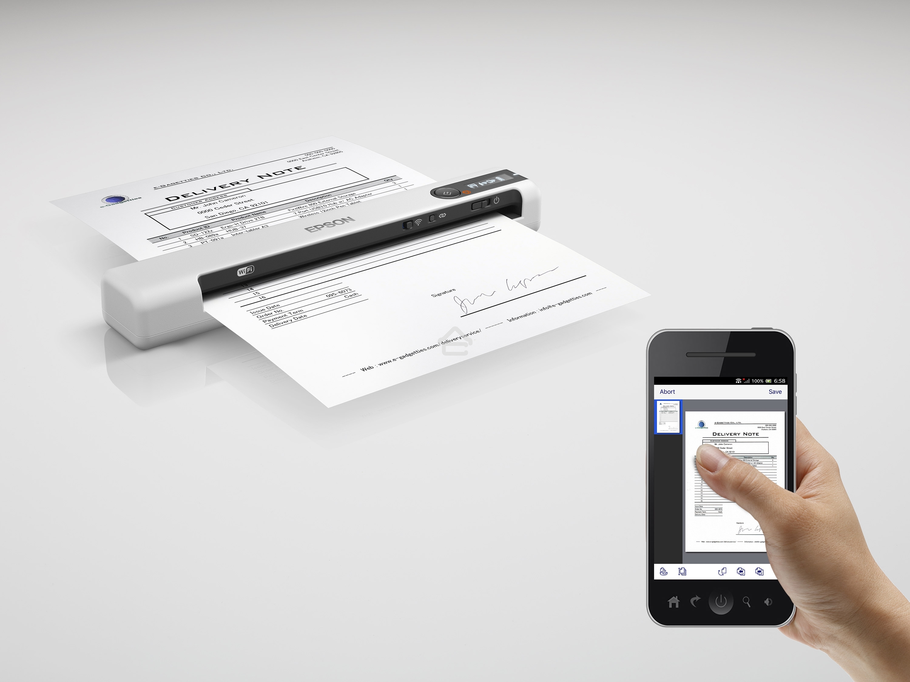 Сканер Epson WorkForce DS-80W
