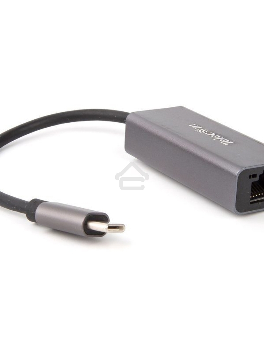 Кабель-переходник USB 3.1 Type-C -->RJ-45 1000Mbps Ethernet, Aluminum Shell, 0.15м Telecom <TU320M>