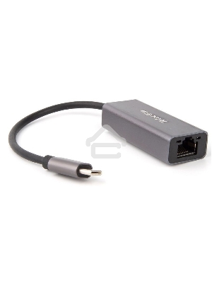 Кабель-переходник USB 3.1 Type-C -->RJ-45 1000Mbps Ethernet, Aluminum Shell, 0.15м Telecom <TU320M>