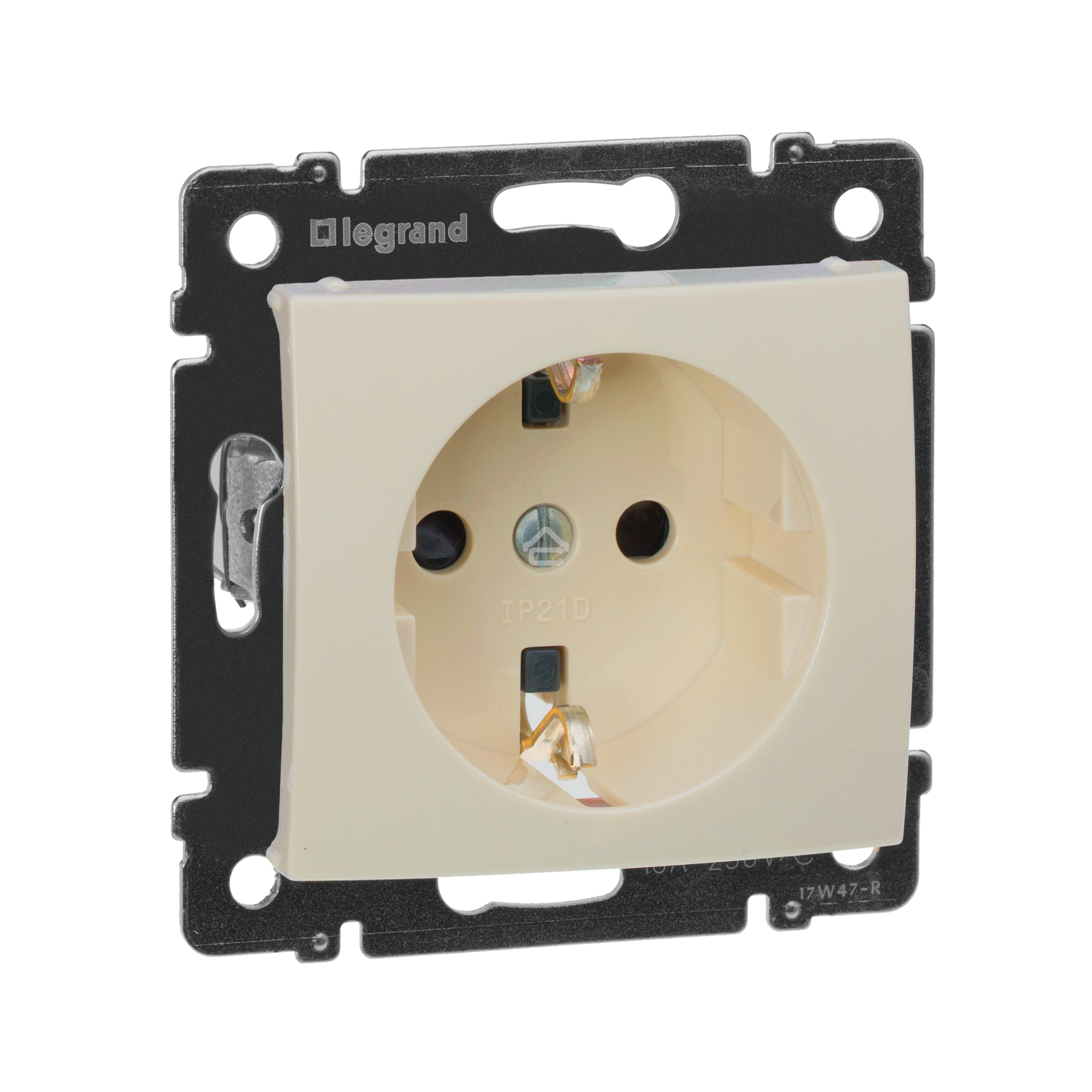 Розетка Legrand 774321 2К+3 со шторками, слон. кость Valena