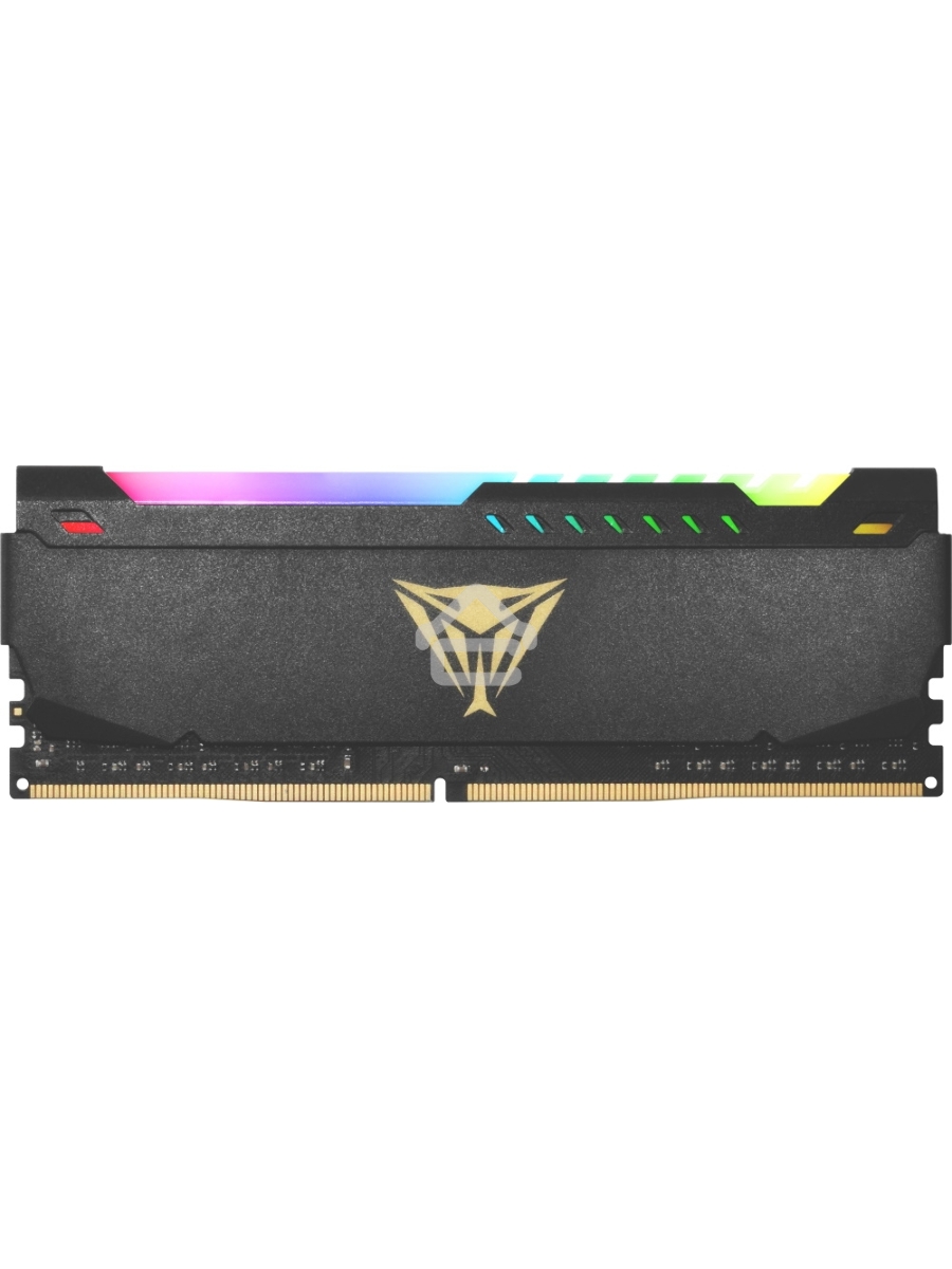 Оперативная память Patriot Viper Steel, DDR4, 8GB (1x8GB), 3200MHz, CL18, DIMM, с радиатором, RGB, черный