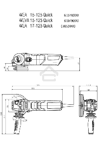 Шлифовальные машины Metabo WEV 17-125 Quick {600516000 шлифмашина угловая {1700вт,эл-ка,колесико}