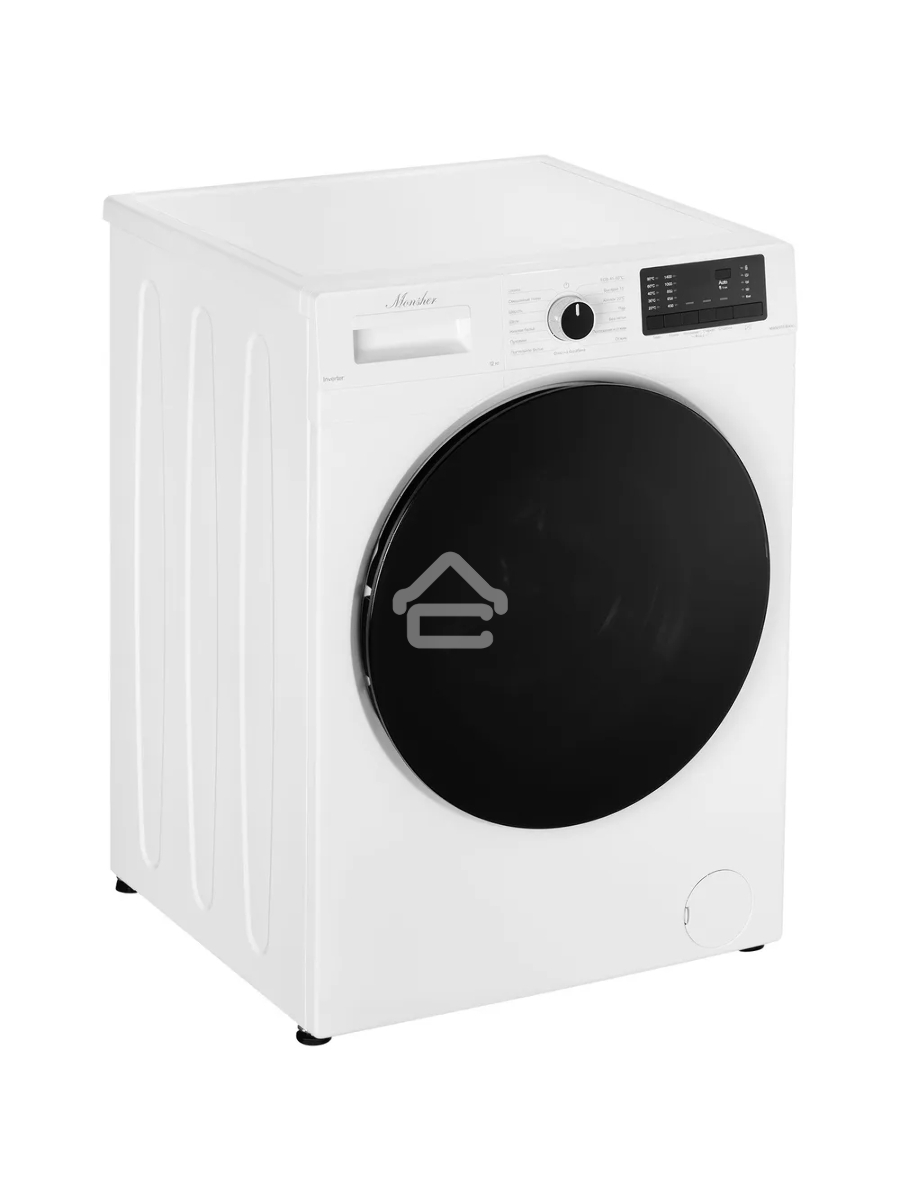 Стиральная машина MONSHER MWM 595 Blanc, High-Tech, загрузка 12 кг, 15 программ, 1400 об/мин. кнопочное/механическое управление, инверторный двигатель, отложенный старт, самодиагностика, блокировка от детей, энергоэффективность А+++, цвет белый